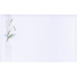 Carte remerciement décès blanche avec arums blancs et épis de blé avec ajout photo possible Buromac 641.083