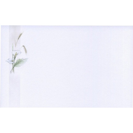 Carte remerciement décès blanche avec arums blancs et épis de blé avec ajout photo possible Buromac 641.083 Carte remerciement décès blanche avec arums blancs et épis de blé avec ajout photo possible Buromac 641.083
