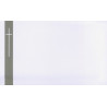 Carte remerciement décès croix catholique blanche dans bandeau gris avec ajout photo possible Decorte 6428