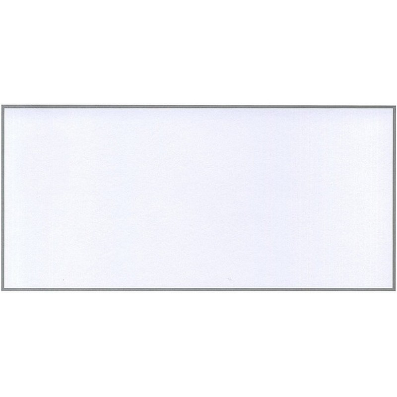 Carte remerciement décès blanche avec cadre gris et ajout possible photo Buromac 644.019