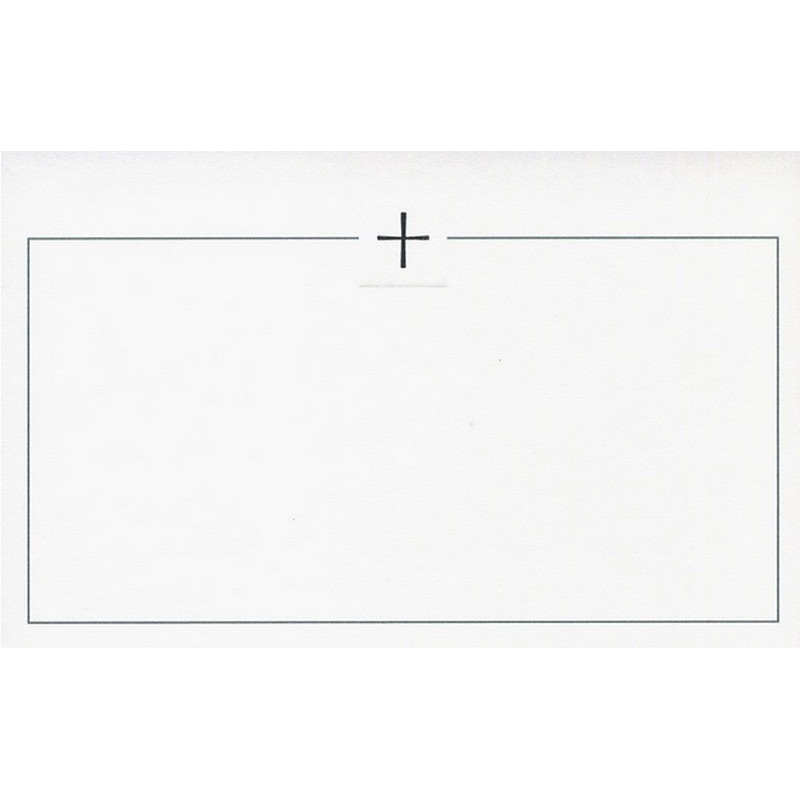 Carte remerciement décès croix argenture gaufrage liseré Decorte 6517