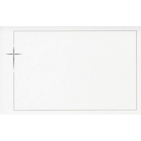 Carte remerciement décès croix catholique rayonnante et liseré Decorte 6538 Carte remerciement décès croix catholique rayonnante et liseré Decorte 6538
