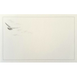 Carte de remerciement décés, deuil, funérailles, condoléances, obsèques oiseau DECORTE 6563