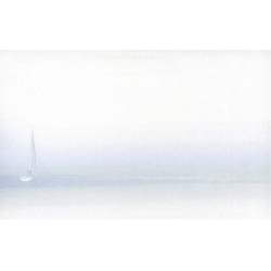 Carte remerciement décès voilier voguant sur l'eau DECORTE 6586