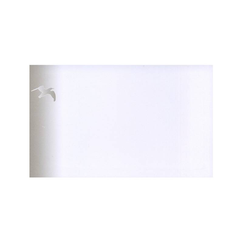 Carte remerciement décès mouette en vol et fond dégradé gris-marron Decorte 6450