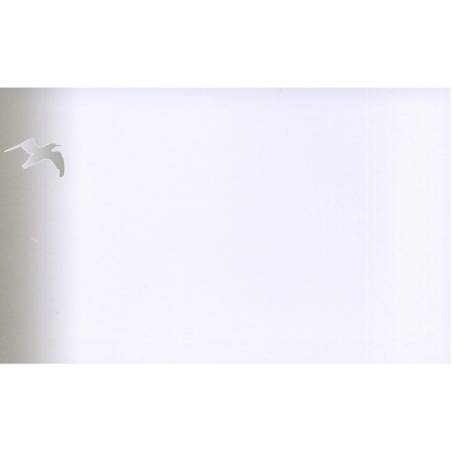 Carte remerciement décès mouette en vol et fond dégradé gris-marron Decorte 6450 Carte remerciement décès mouette en vol et fond dégradé gris-marron Decorte 6450