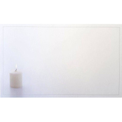 Carte remerciement décès bougie flamme ombre liseré Decorte 6456