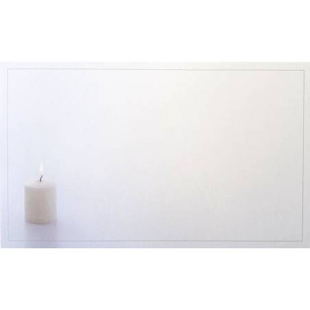 Carte remerciement décès bougie flamme ombre liseré Decorte 6456 Carte remerciement décès bougie flamme ombre liseré Decorte 6456