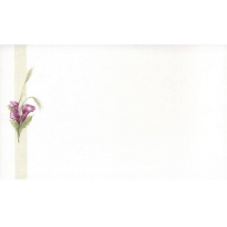 Carte remerciement décès arums violets, épis de blé Decorte 6459