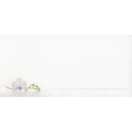 Carte remerciement décès orchidée blanche et cœur violet Decorte 6983 Carte remerciement décès orchidée blanche et cœur violet Decorte 6983