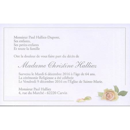 Carte remerciement décès rose pastel avec pétales et liseré gris Buromac 670.134 Carte remerciement décès rose pastel avec pétales et liseré gris Buromac 670.134